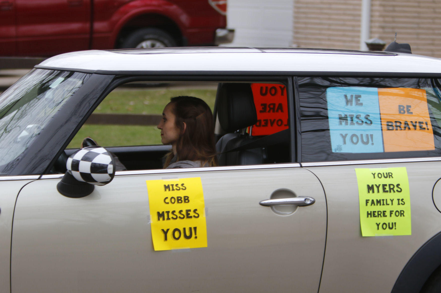Myers Elementary staff parades through Portage neighborhood